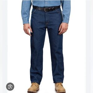 Men’s UniFirst Work Uniform Denim Jeans Size 42 X 29 Rugged Outdoor